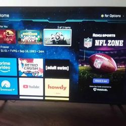 50" Hisense Roku Smart TV with remote