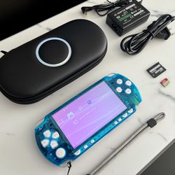 PSP 2001 Crystal Blue 128GB Bundle (MOd-d3d) $220 OBO