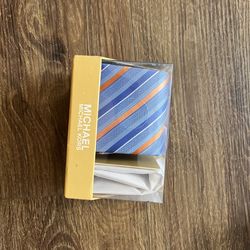 Michael Kors Tie Set (Tie + Pocket Square) – New in Box