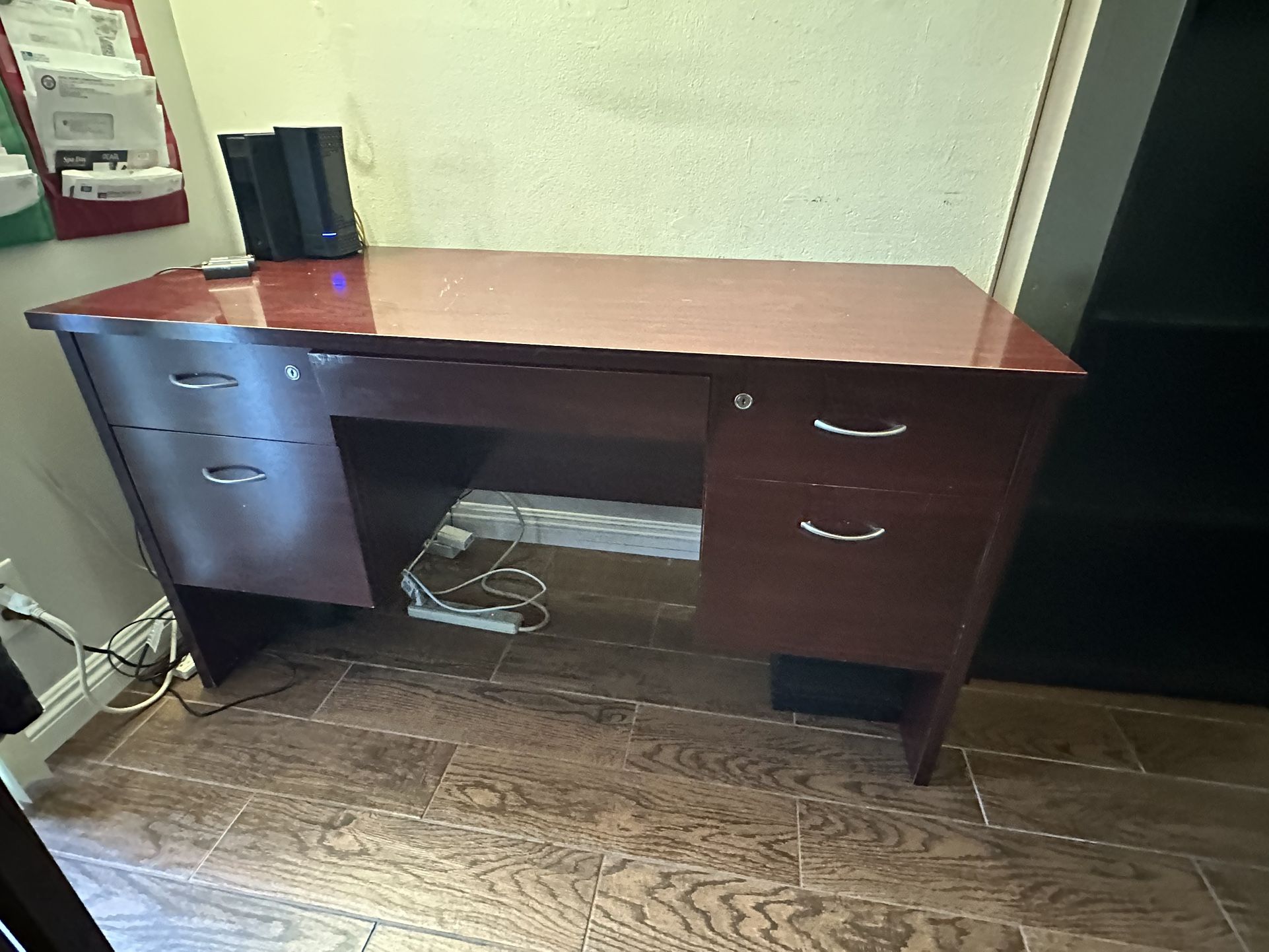 Large wood work desk