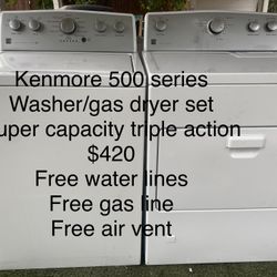 Kenmore 500 Series Washer And Gas Dryer Set