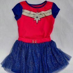 Captain marvel size 7/8 tutu set