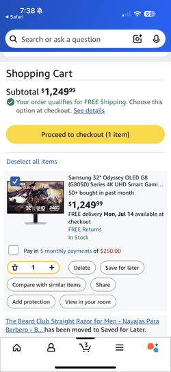Samsung 32” Odyssey OLED G8
