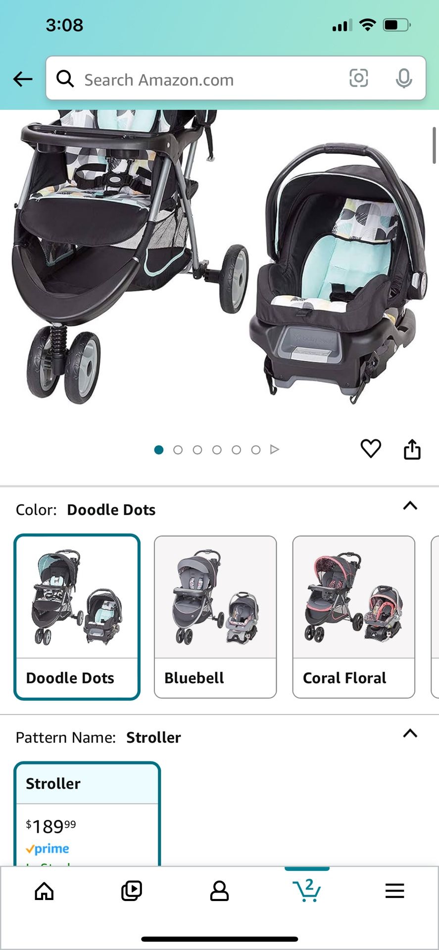 2 Bases, 1 Car Seat, Stroller Combo BABYTREND EZ35