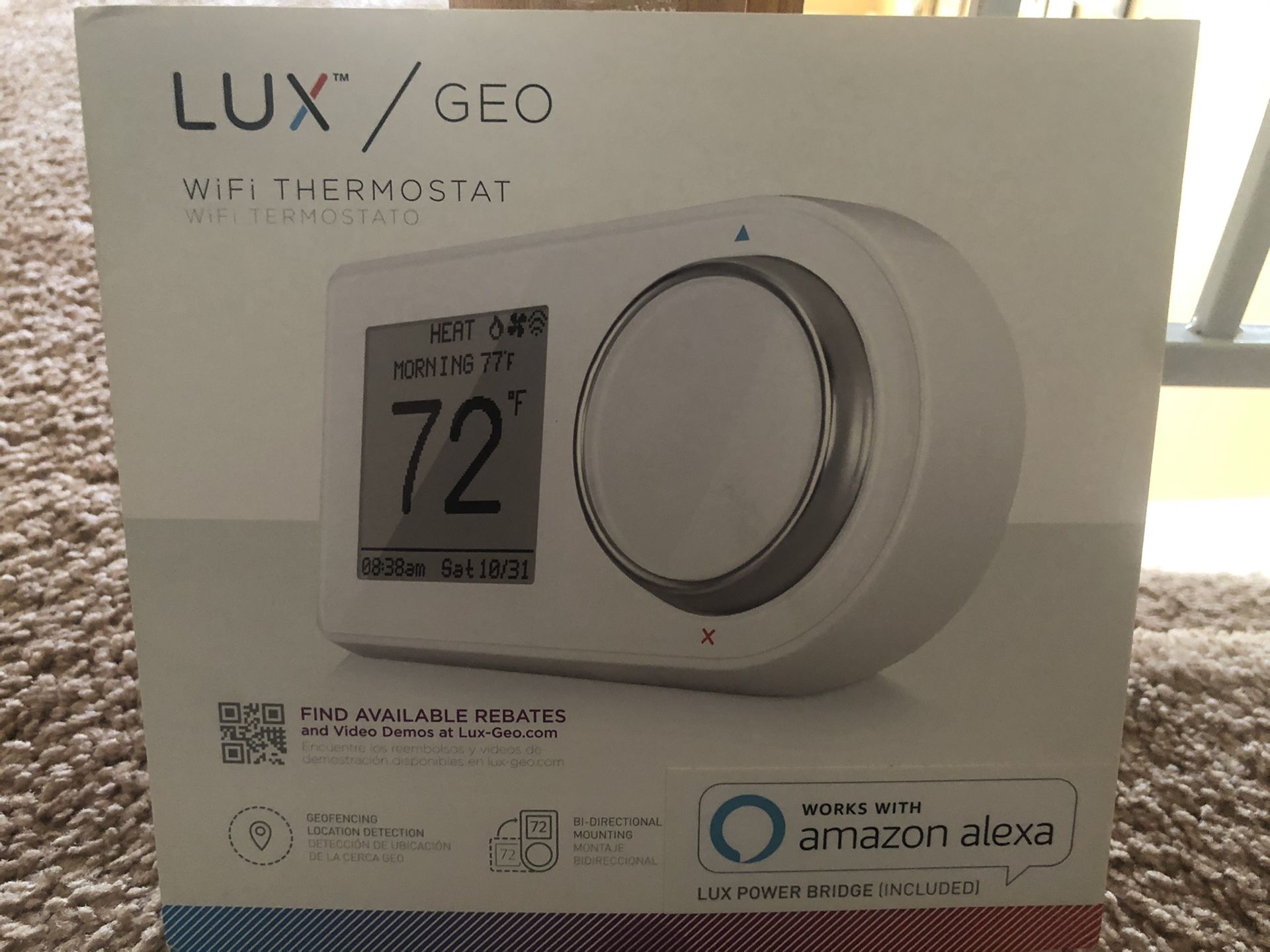 2 each LUX/GEO WiFi Thermostats