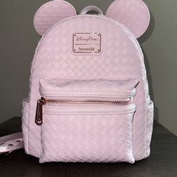 BRAND NEW PINK WOVEN MINI BACKPACK 