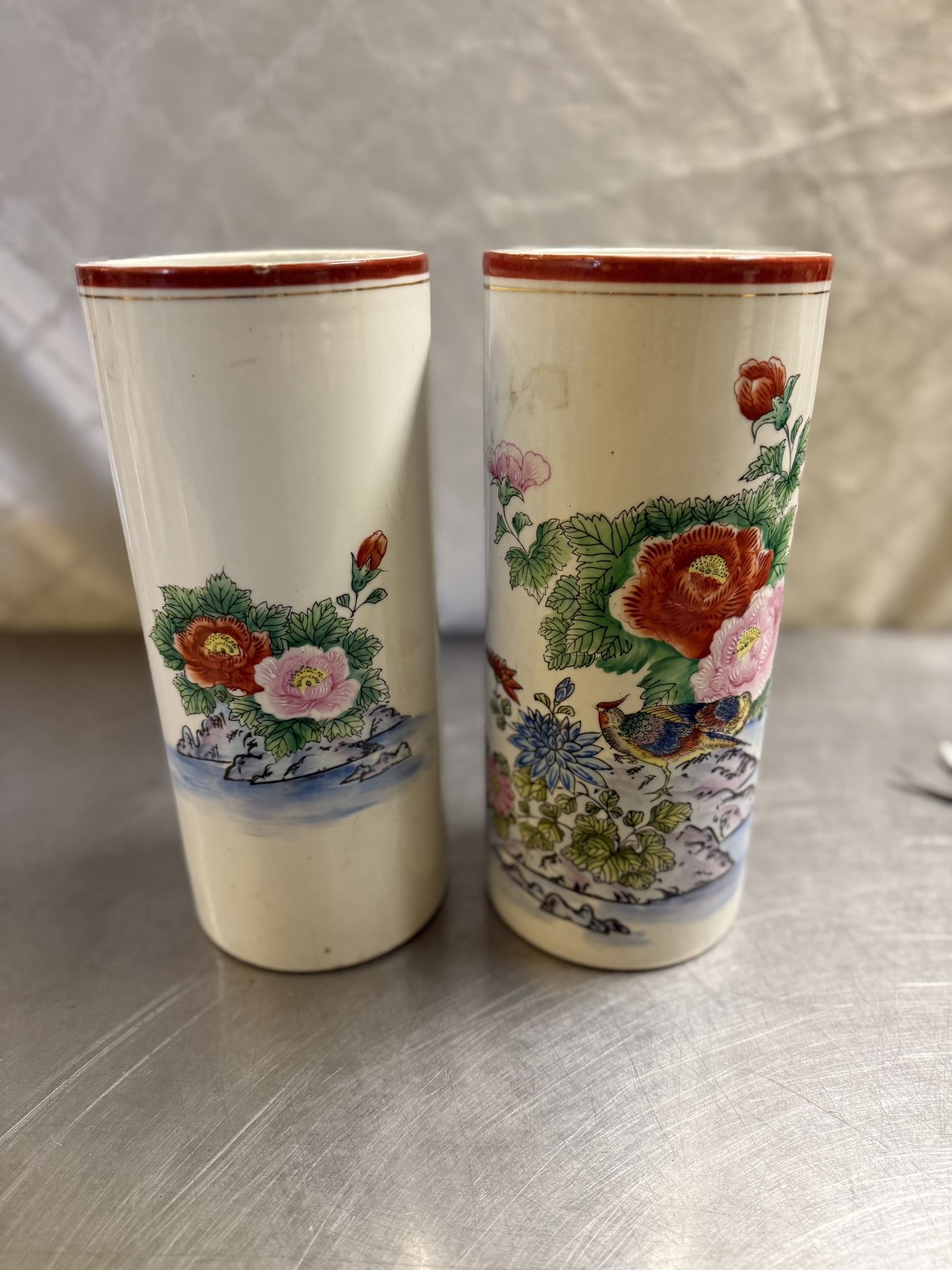 Pair Vintage Vases Japan