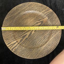 faux wood charger plate Set Of 2