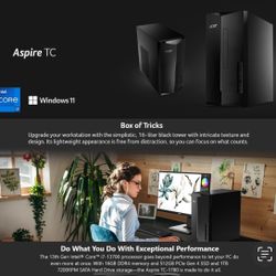 Acer Aspire i7 -16gb Ram - With Free Samsung Curved Camera screen - Keyboard Mouse Included