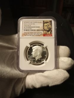 2014-S Silver Jfk High Relief Half Dollar NGC SP 70 enhanced Finish 