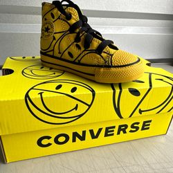 All Star Converse Smiley Face Yellow Infant 6