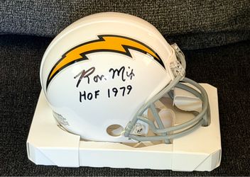 Ron Mix San Diego Chargers signed mini football helmet
