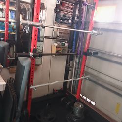 Weight Stations, Weights, Bars, Bench, Step Platforms +