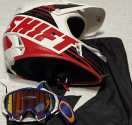 Shift Assault Race Helmet Size M And Oakley Goggles