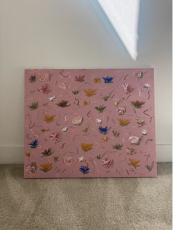 Dusty rose flower abstract artwork