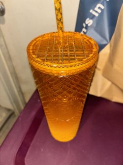 Orange Starbucks Tumbler