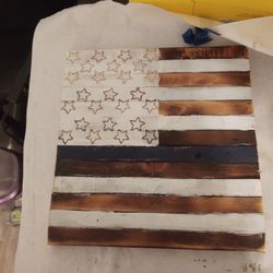 Homemade Wooden Flag Wall Hanging