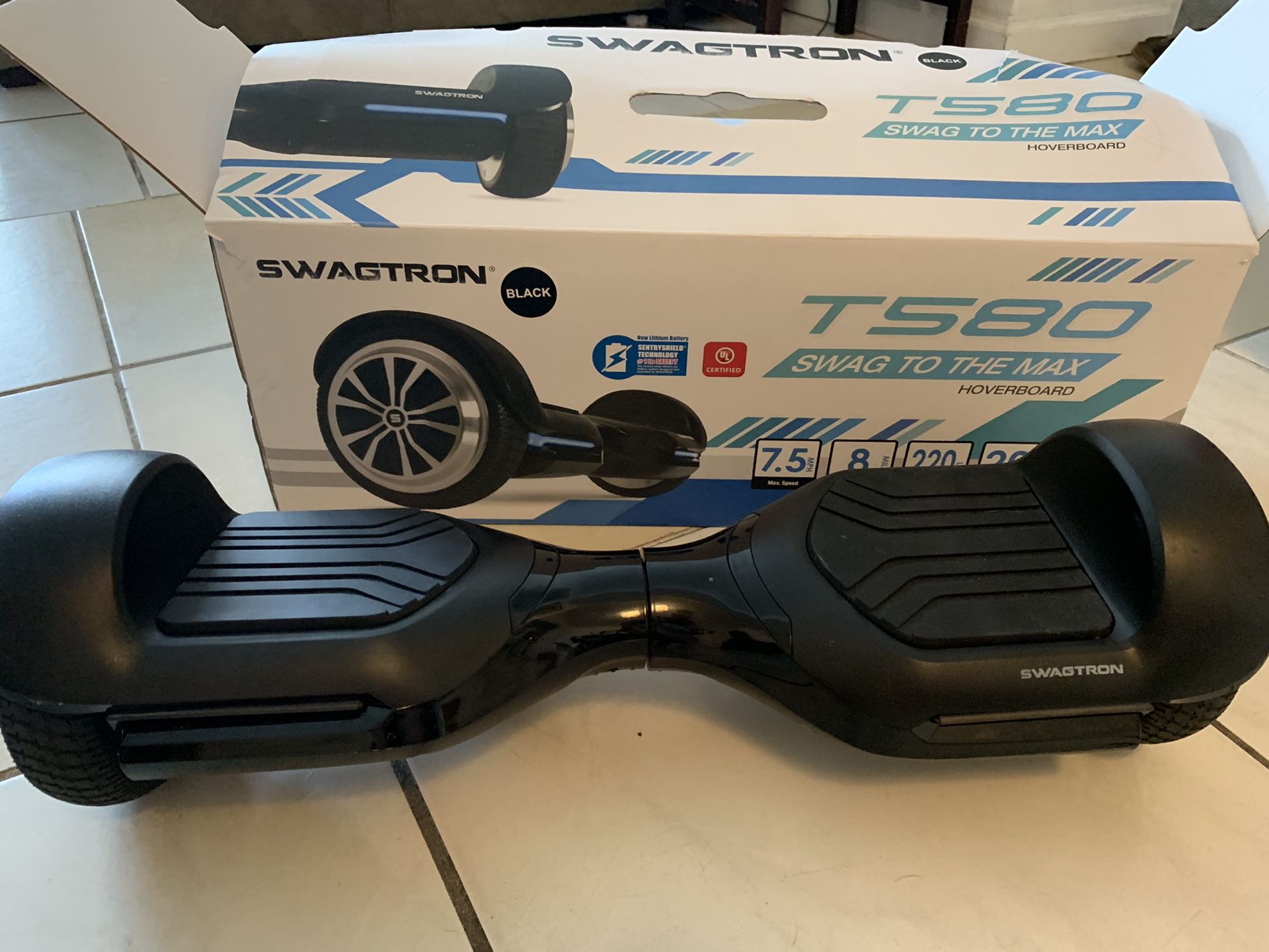 Swagtron Swagboard Vibe T580 App-Enabled Bluetooth Hoverboard w/Bluetooth NEW WITH BOX!!!