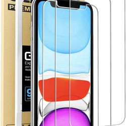 3pks iPhone XR Screen Protector, iPhone 11 Screen Protector, Tempered Glass Film for Apple iPhone XR and iPhone 11