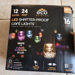 Ecoscapes 24ft LED String Lights Multicolor Shatterproof  Indoor/ Outdoor
