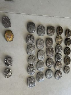 Collection of Heston, new belt buckles