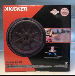 Kicker Ultra Slim Shallow Mount 12” Subwoofer CompRT 48cwrt Brand New Multiple Available 