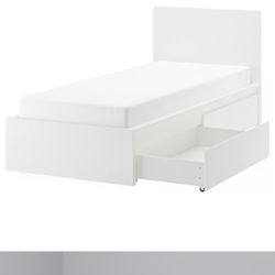 White Twin Size Bed 
