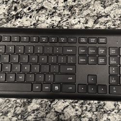 Black wireless keyboard and mouse