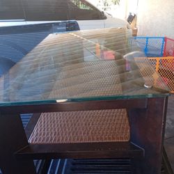 Glass And Wood Coffee Table