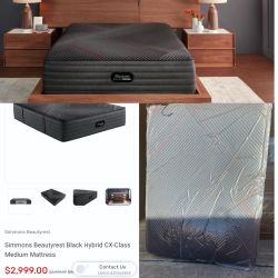 🔥SALE 🔥Queen | Simmons Beautyrest Black Hybrid CX-Class Medium Mattress 💤 Retail $3000