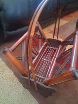 70's Vintage Bamboo Boho Magazine Rack