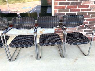 BEST OFFER! Take A Seat! (Lot Of 6) Dinning Chairs In Color & Condition As Shown - See Pics!