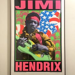 Jimi Hendrix Antique Framed poster