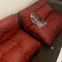 Lether futon 2 separate seats 25hightx25lingthx69with
