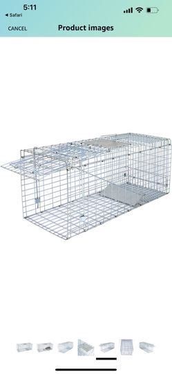 Humane Live Animal Cage Trap 32 Steel Catch Release Rodent Cage for Rabbits