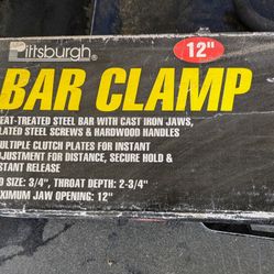 PITTSBURGE 6"  &. 12"  BAR CLAMP 