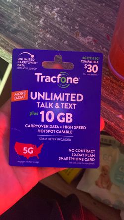 Tracfone unlimited talk and text