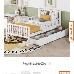 Twin Bed Frame With 2 Drawers 