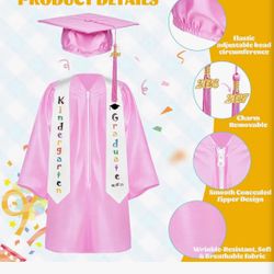 Pink Kindergarten Cap And Gown 