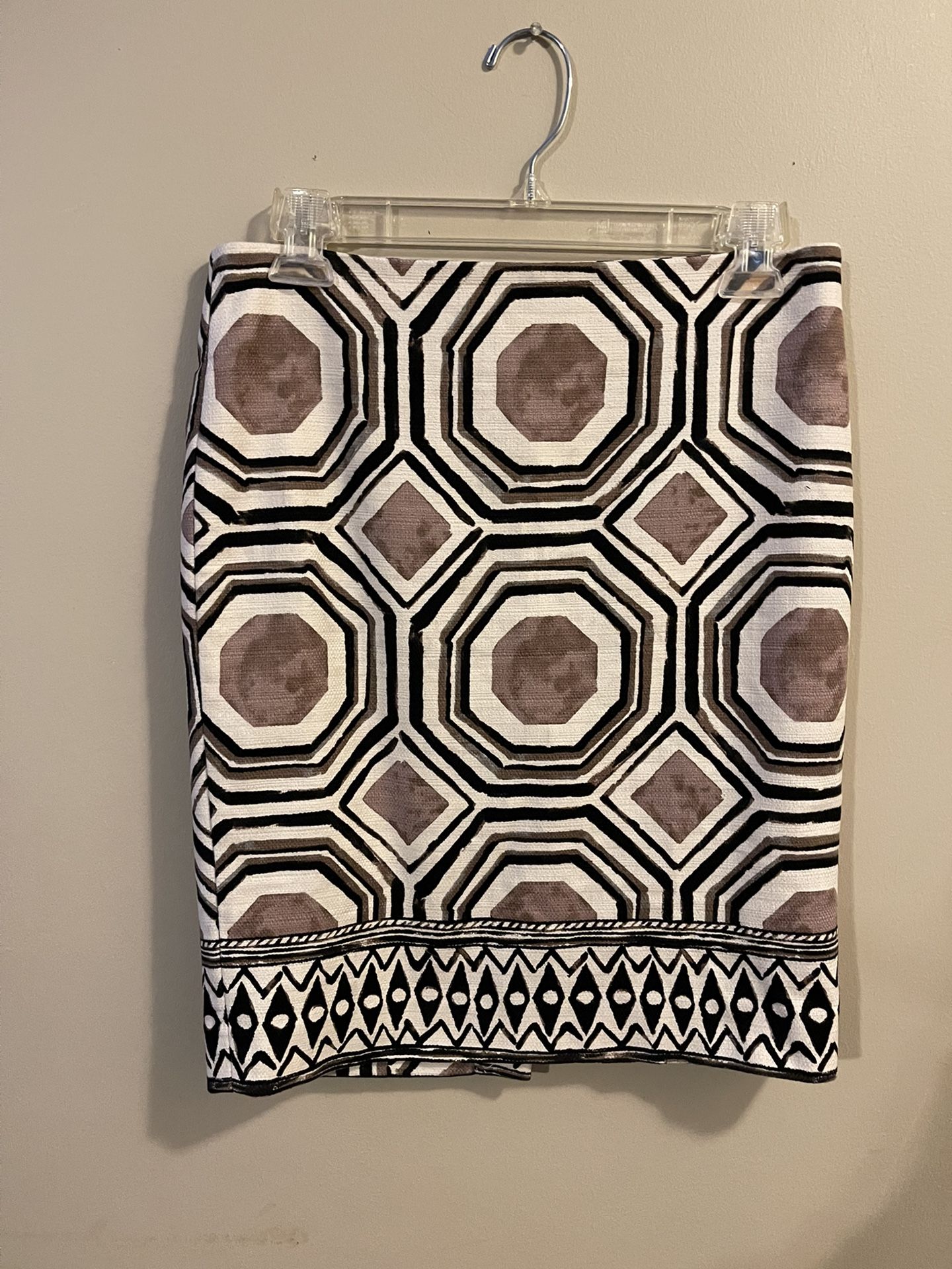 Loft Outlet Geometric Pencil Skirt, Sz 5 Petite Like New Smoke Free