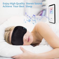 Sleep Headphones Bluetooth Eye Mask, Joseche Wireless Bluetooth 5.2 Headphones Music Travel Sleeping Headphones Handsfree Sleeping Mask with Built-in 