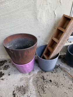 Plant Pot Lot – Terracotta, Ceramic & Plastic Pots with Saucers