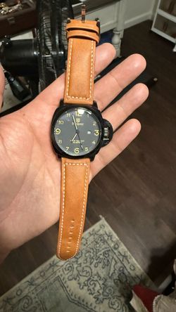 Men's automatic Watch with Leather Strap