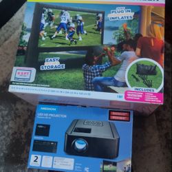 Banzai Inflatable Projector and Medion LED Projector Brand New unopened 