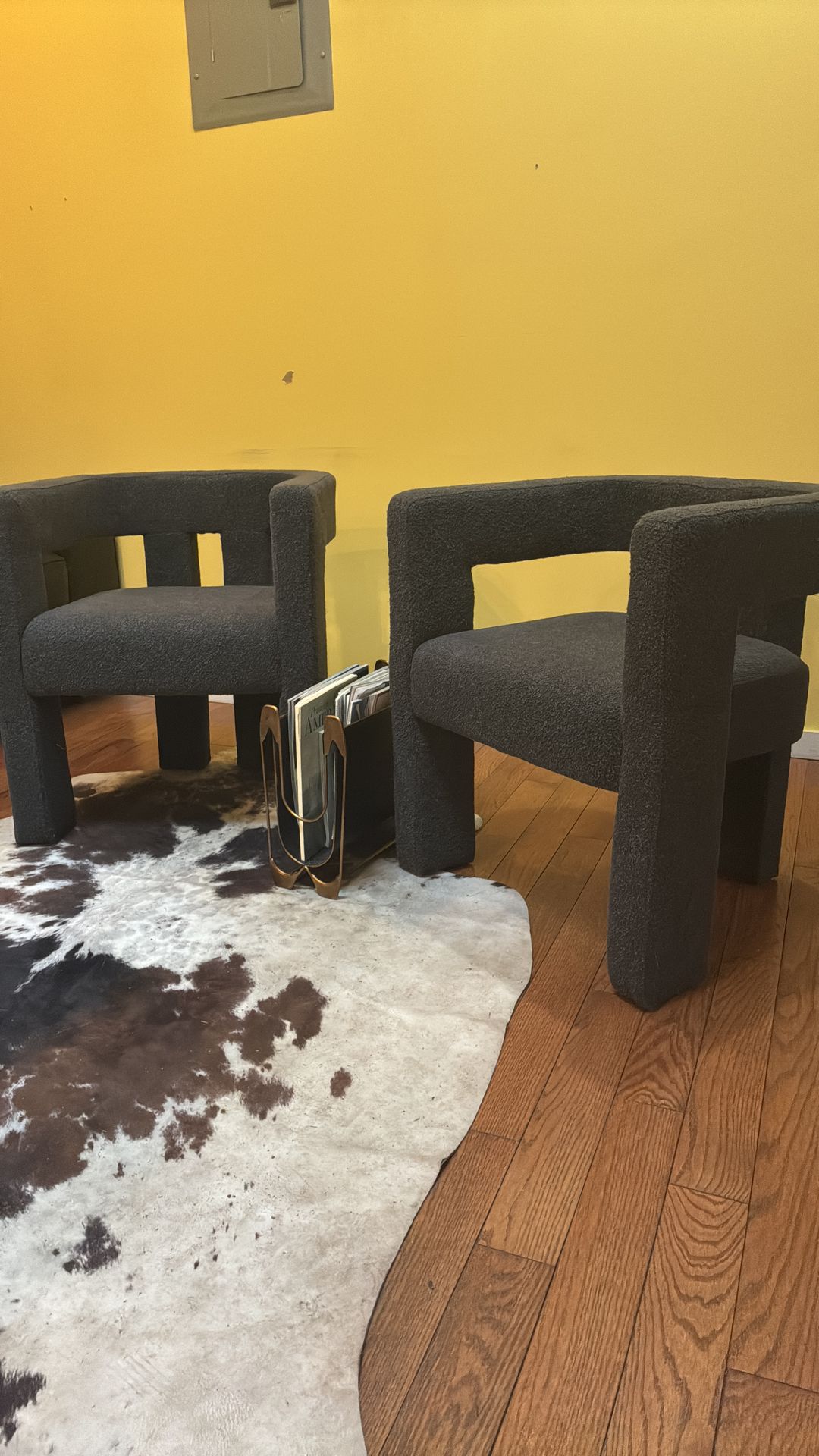 Boucle Accent Chairs - Set Of Two