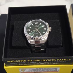 Invicta Stainless Steel Watch – Green Dial – Brand New w/ Box & Tags