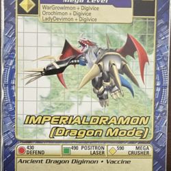 Digimon Imperialdramon Dragon Mode ST-140 2002 Vintage Card