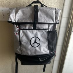 Nike x Mercedes Limited Edition Large Foldover Backpack Gray & Black