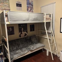 Ikea Twin Lift Bed Frame (free Sofa Including)