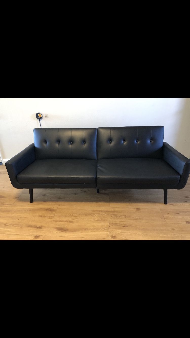 Faux Leather Couch 